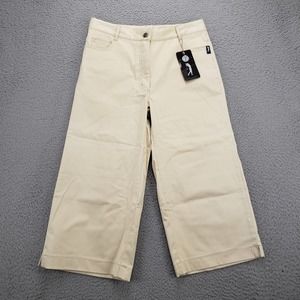 Titania Pants Womens 4 Yellow Straight Leg Capri Golf Outdoors‎ New